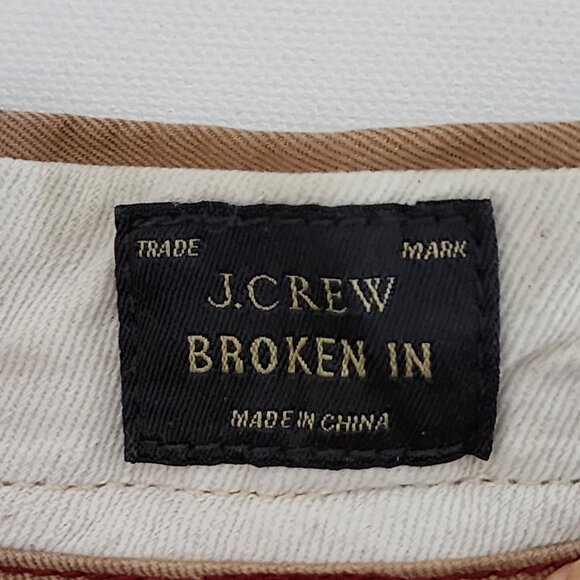 J. Crew Beige Khaki Cotton Broken In Slim Leg Chino Pants - Picture 6 of 9